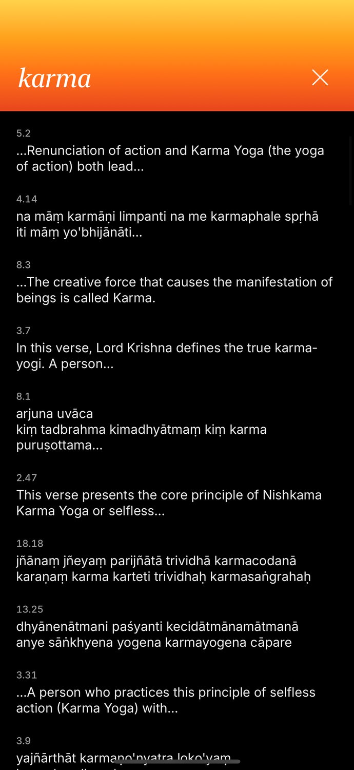 Search results for karma